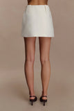 Gina Suiting Mini Skirt Ivory