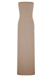 Mirren Strapless Slinky Maxi Dress Bronze