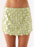 Movie Star Mini Skirt Lime Green