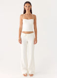 Weiss Bustier Top White