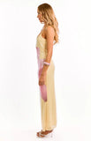 Marchelle Yellow Floral Sequin Maxi Dress