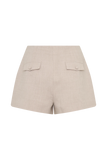 Solenne Suiting Shorts Natural Marle