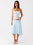 Brisa Midi Skirt Turquoise