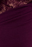 Luxie Lace Knit Maxi Dress Plum