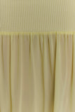 Haille Knit Chiffon Maxi Dress Lemon