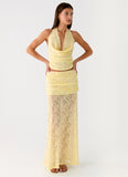 Farruko Jacquard Maxi Skirt Butter