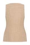 Camilla Boucle Sleeveless Vest Light Taupe