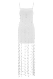 Tove Hand Knit Flower Mini Dress White