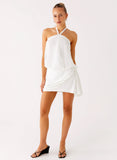 Switch Up Halter Mini Dress Ivory