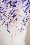 Sybil Wisteria Floral Print Asymmetric Midi Dress