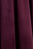 Seraphic Burgundy Velvet Puff Sleeve Midi Dress