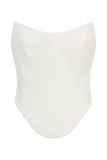 Karina Strapless Scuba Corset White