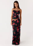 Star Girl Chiffon Maxi Skirt Midnight Bloom
