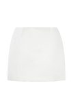 Adeline Satin Mini Skirt White