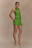 Scout Sleeveless Linen Shirt Green