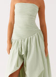 Misa Bubble Maxi Dress Mint