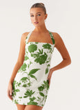Melora Cotton Mini Dress Verdant Bloom