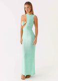 Offshore Knit Maxi Dress Pastel Green