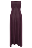 Marimae Long Knit Top Plum