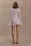 Samira Knit Long Sleeve Mini Dress Misty Rose