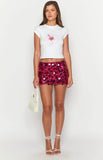 Emiko Pink Sequin Mini Skirt