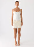 Moonlight Muse Mini Skirt Ivory