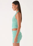 Almost Love Mini Dress Aqua