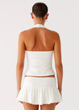 Vegas Nights Low Rise Skort White