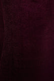 Emberlyn Burgundy Velvet Scoop Neck Fishtail Midi Dress