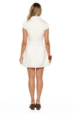 Ballerini White Collared Mini Dress
