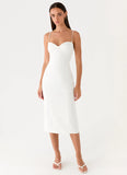 Asling Bustier Midi Dress White
