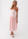 Yvette Corset Midi Dress Pink