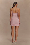 Laurie Twist Knit Mini Dress Baby Pink