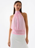 Willow Chiffon Top Baby Pink