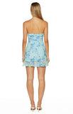 Denver Blue Strapless Beaded Party Mini Dress