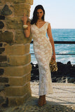Cornelia Floral Sheer Maxi Dress Ivory