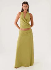 Willowmena Maxi Skirt Lime