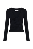 Sari Long Sleeve Modal Top Black