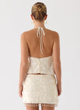 Moonlight Muse Mini Skirt Ivory
