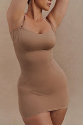Jocelyn Backless Shapewear Mini Dress Latte