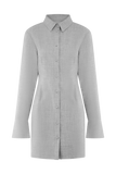 Dorian Fitted Shirt Mini Dress Charcoal Marle
