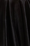 Leticia Black Asymmetric Neck Velvet Mini Dress With Twist Sleeve