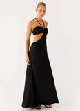 Sweetheart Cut Out Maxi Dress Black