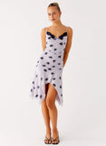 Amor Flock Hanky Mini Dress Lilac