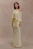 Lyra Sheer Knit Cape Lemon