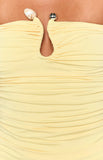 Mally Yellow Strapless Mini Dress