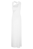 Lottie Slinky Maxi Dress With Split White
