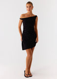 Delusional Mini Dress Black Polkadot
