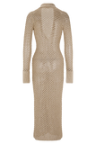Waverley Metallic Knit Swim Cover Up Gold
