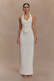 Meadow Corset Halter Top White